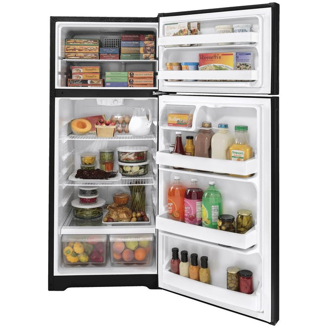 Hotpoint 17.5 Cu. Ft. Recessed Handle Top-Freezer Refrigerator HPS18BTNRBB