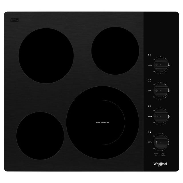 Whirlpool 24-inch Compact Electric Ceramic Glass Cooktop WCE55US4HB