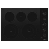 Whirlpool® 30-inch Electric Ceramic Glass Cooktop with Two Dual Radiant Elements WCE77US0HB