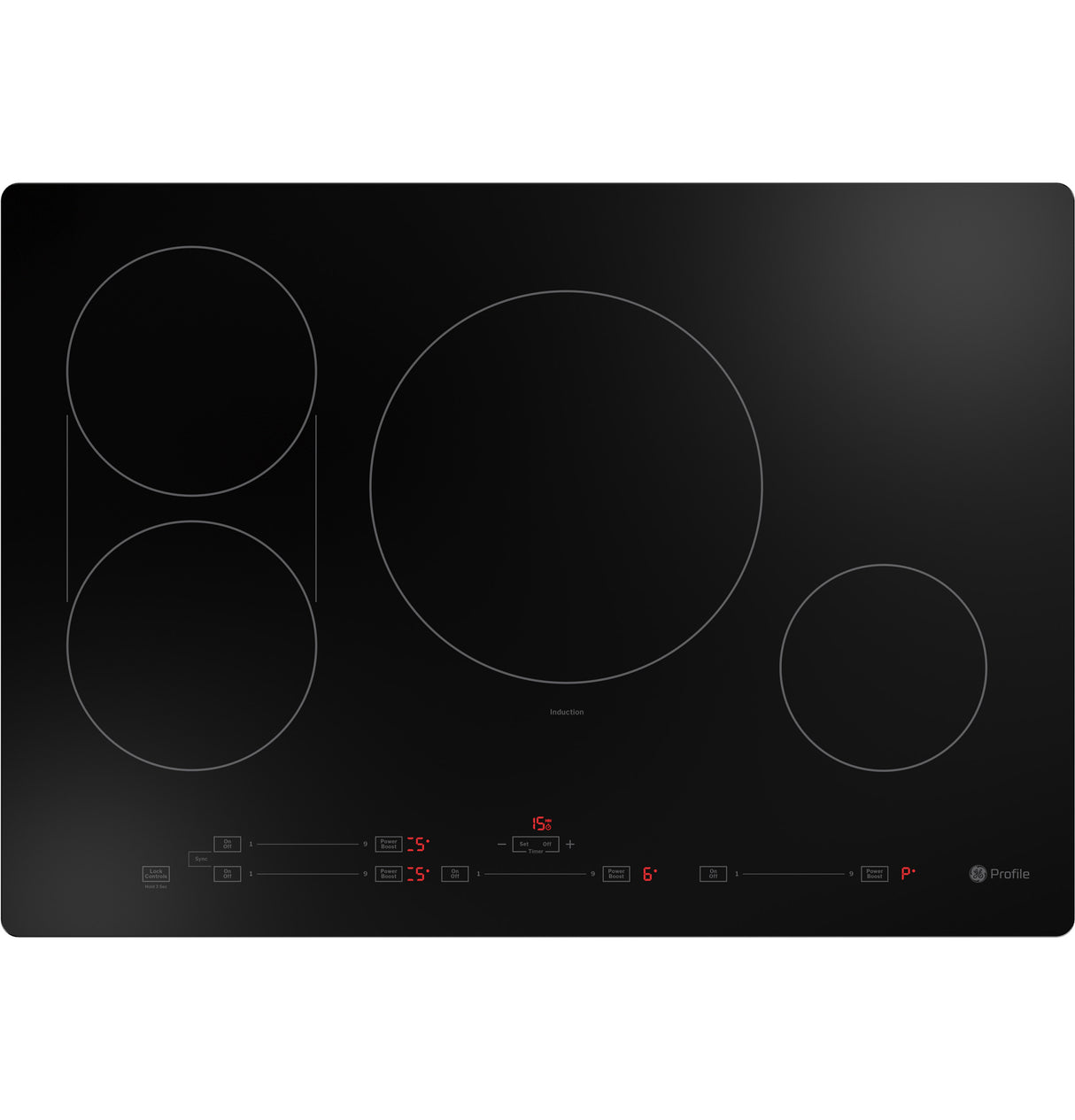 GE Profile™ ENERGY STAR® 30" Built-In Touch Control Induction Cooktop PHP6030DWBB