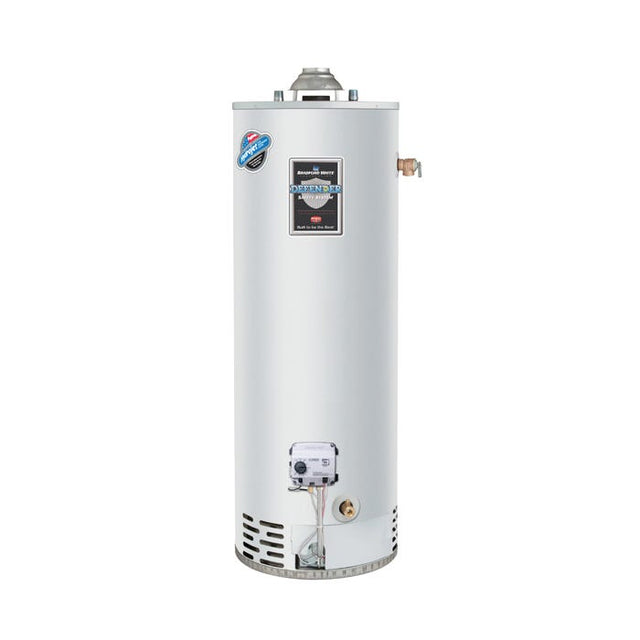 BRADFORD WHITE 50 GALLON 40MBH RESIDENTIAL GAS (NATURAL) ATMOSPHERIC VENT WATER HEATER 60-1/2"H X 22"W RG250T6N