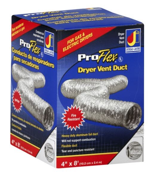 Proflex 4" x 8' Aluminum Ducting BTD48