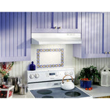 Broan® 30-Inch Ducted Under-Cabinet Range Hood w/ Easy Install System, 210 Max Blower CFM, White BUEZ030WW