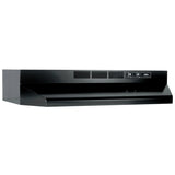 Broan® 30-Inch Ductless Under-Cabinet Range Hood, Black 413023