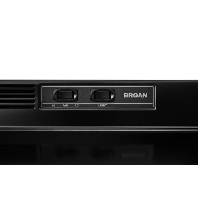 Broan® 30-Inch Ductless Under-Cabinet Range Hood, Black 413023