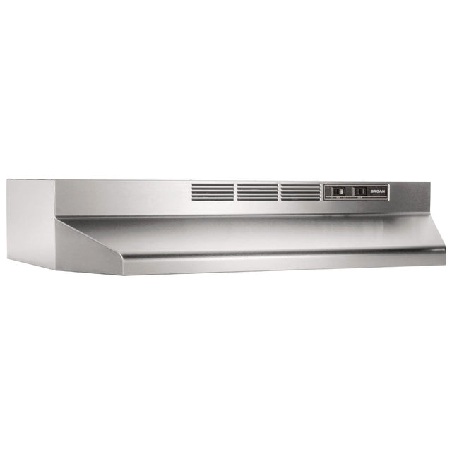 Broan® 30-Inch Ductless Under-Cabinet Range Hood, Stainless Steel 413004