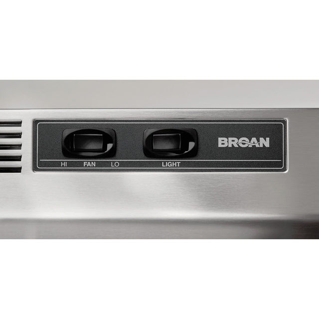 Broan® 24-Inch Ductless Under-Cabinet Range Hood, Stainless 412404