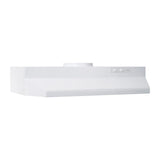 Broan® 30-Inch Under-Cabinet Range Hood w/ Easy Install System, 230 Max Blower CFM, White BUEZ230WW