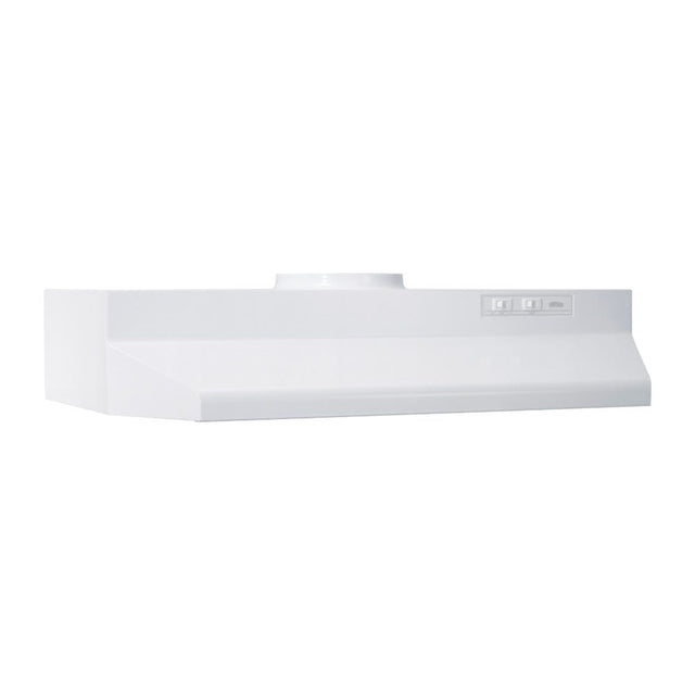 Broan® 30-Inch Under-Cabinet Range Hood w/ Easy Install System, 230 Max Blower CFM, White BUEZ230WW