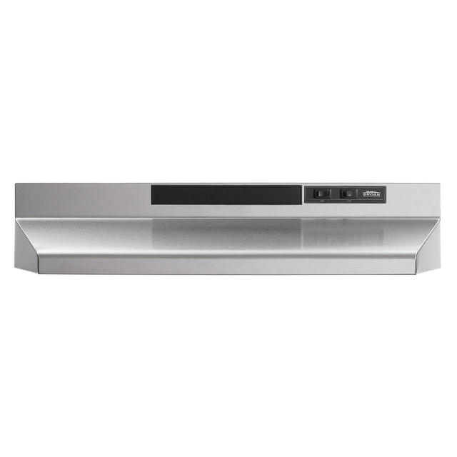 Broan® 24-Inch Convertible Under-Cabinet Range Hood, 230 Max Blower CFM, Stainless Steel F402404