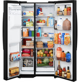 GE 23.6 Cu. Ft. Counter-Depth Side-By-Side Refrigerator with Extra Tall Dispenser and In-Door Icemaker GZS24NGYBB