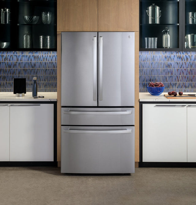 GE Profile Series ENERGY STAR 29 Cu. Ft. Smart Fingerprint Resistant 4-Door French-Door Refrigerator with Door In Door PGD29BYTFS