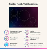 GE Profile™ ENERGY STAR® 30" Built-In Touch Control Induction Cooktop PHP6030DWBB