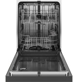 GE Front Control with Stainless Steel Interior Dishwasher with Sanitize Cycle GDF650SMVES