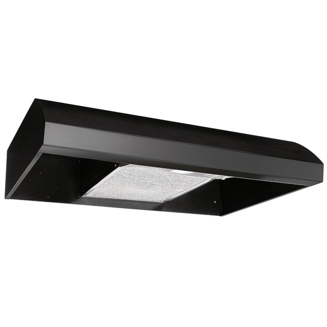 Broan® 30-Inch 4-Way Convertible Under-Cabinet Range Hood, 270 Max CFM, Black BXT130BL