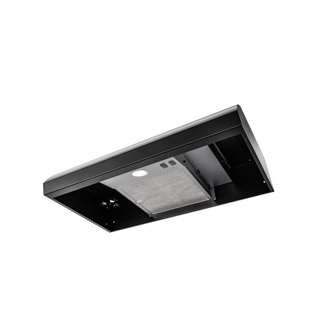 Broan® 30-Inch 4-Way Convertible Under-Cabinet Range Hood, 270 Max CFM, Black BXT130BL