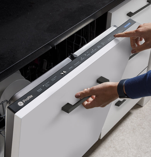 GE Profile™ ENERGY STAR® Panel-Ready Top Control Stainless Interior Dishwasher with Microban™ Antimicrobial Technology PDT715SIYII