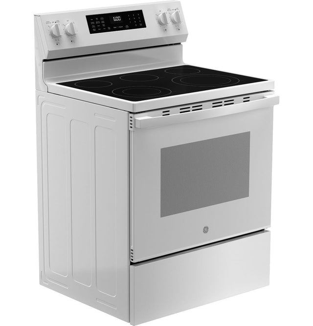 GE® 30" Free-Standing Electric Convection Range with No Preheat Air Fry GRF600AVWW