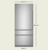 CAFE™ 36" Panel-Ready Integrated Bottom-Freezer Refrigerator – Left Swing CIC36LK6ZII