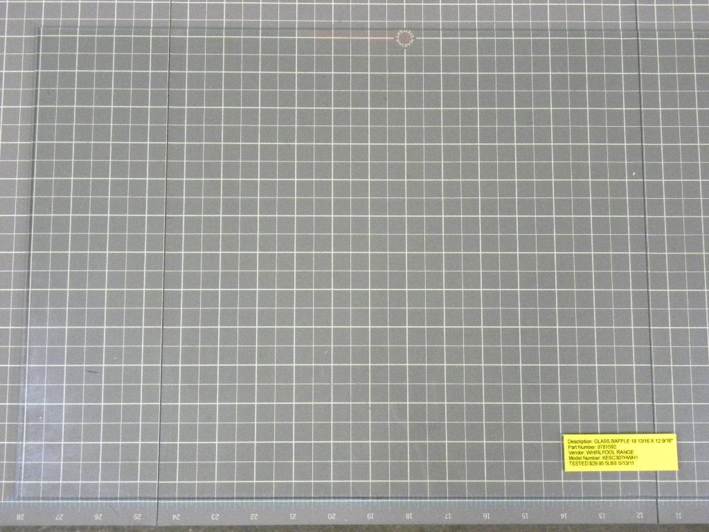 Whirlpool Range Baffle Glass (18 13/16 x 12 9/16") 9781592