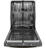 GE Top Control with Stainless Steel Interior Dishwasher with Sanitize Cycle GDT670SMVES-Slate