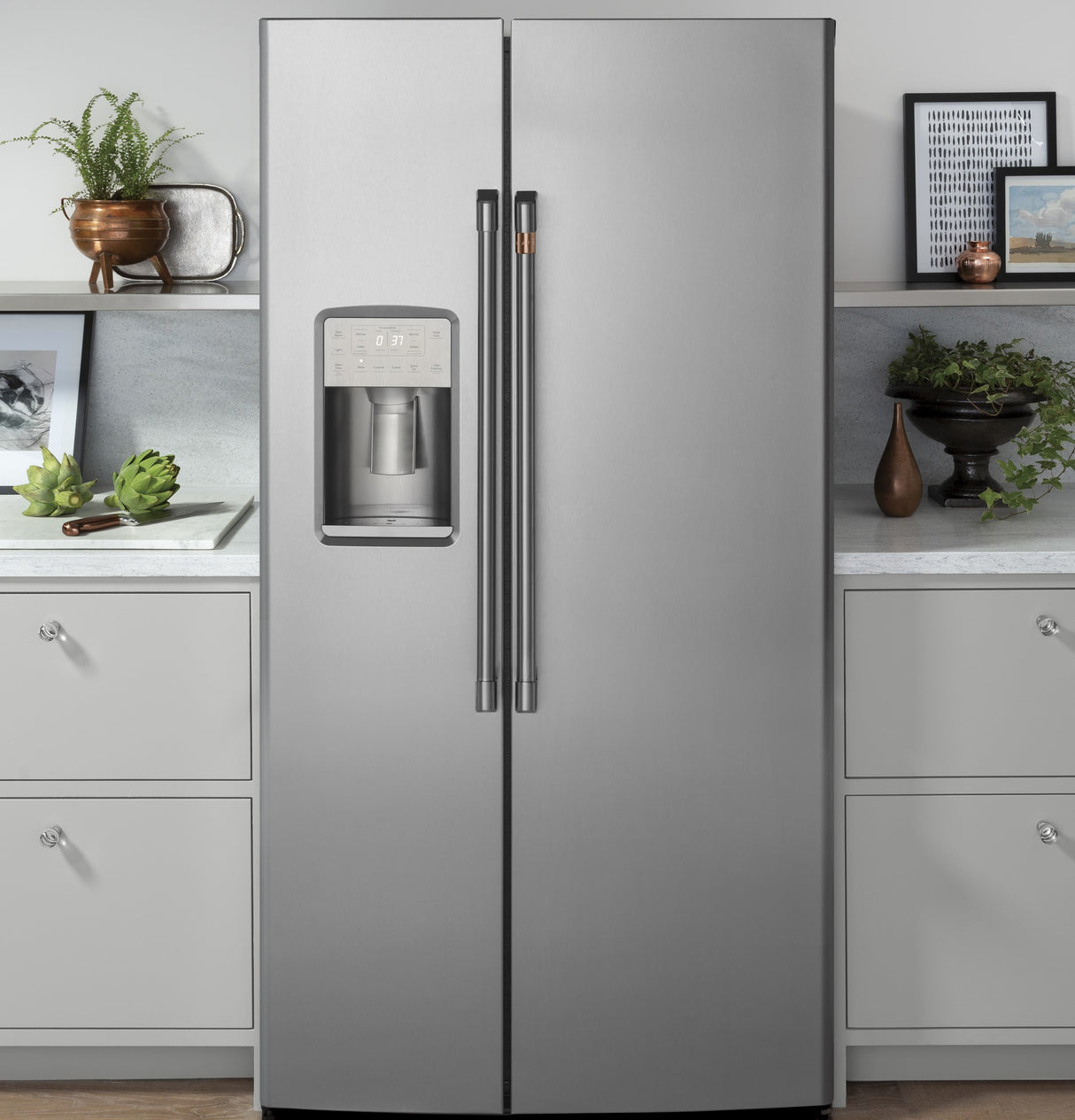 Café 21.9 Cu. Ft. Counter-Depth Side-By-Side Refrigerator CZS22MP2NS1