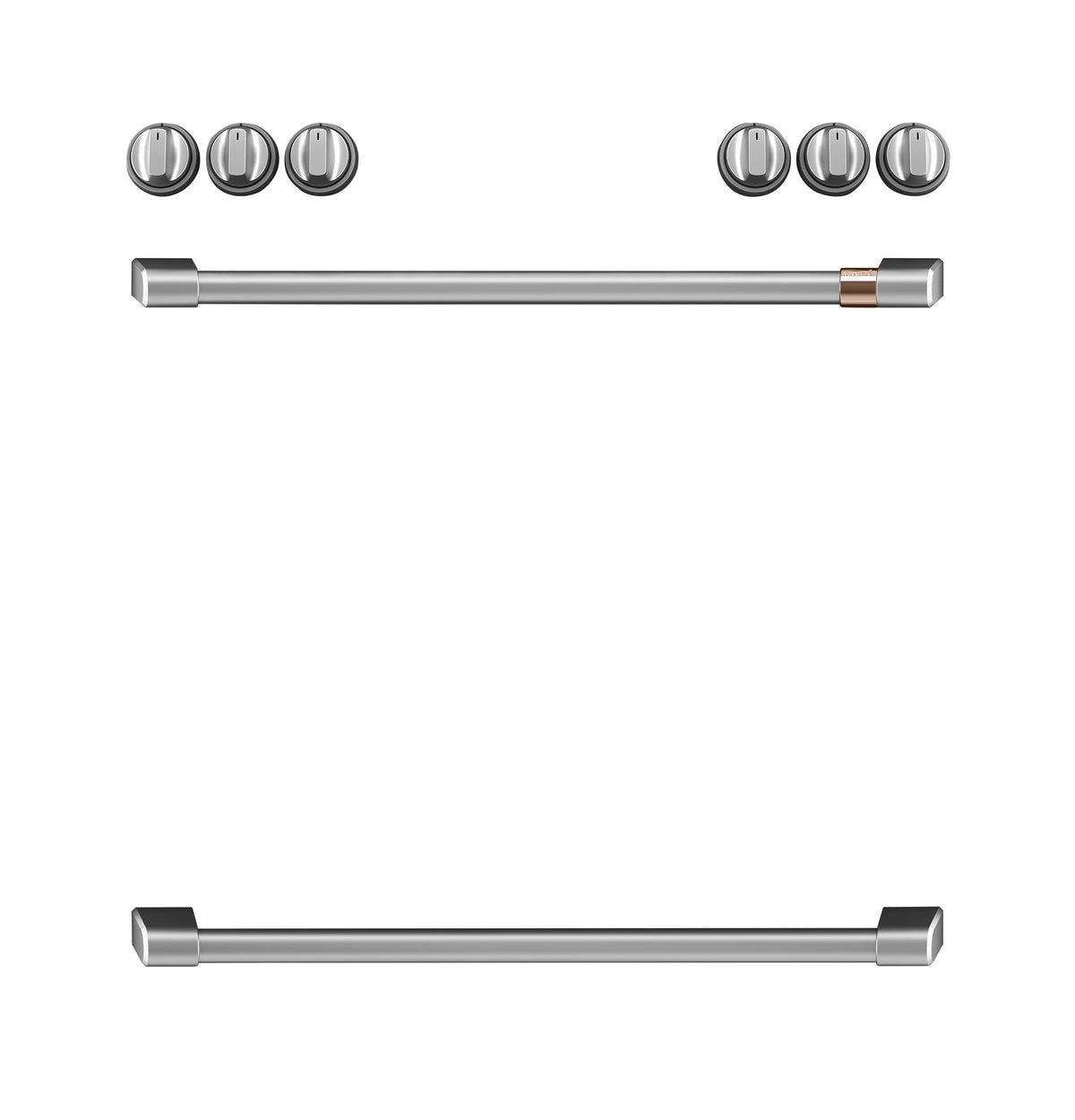 CAFÉ™ Front Control Electric Knobs and Handles - Brushed Stainless CXFCEHKPMSS