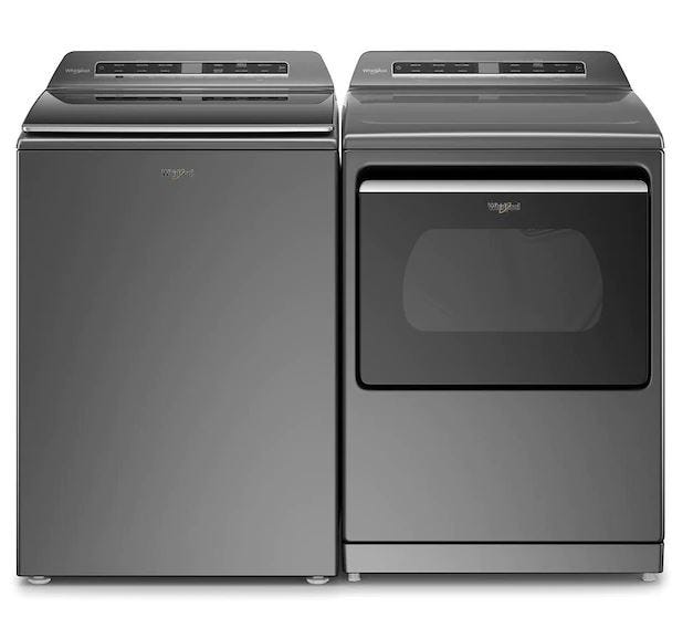 Whirlpool 7.4 cu. ft. Top Load Gas Dryer with Advanced Moisture Sensing WGD8127LC-Chrome Shadow