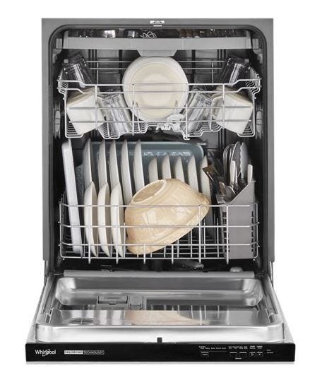 Whirlpool 51 dBA Quiet Dishwasher with 3rd Rack and Pocket Handle WDP730HAMZ