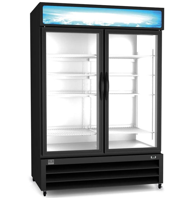 Kelvinator 48CF TWO DOOR FREEZER MERCHANDISER - Black Painted Steel KCHGM48F