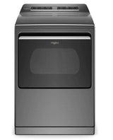 Whirlpool 7.4 cu. ft. Top Load Electric Dryer with Advanced Moisture Sensing WED8127LC-Chrome Shadow