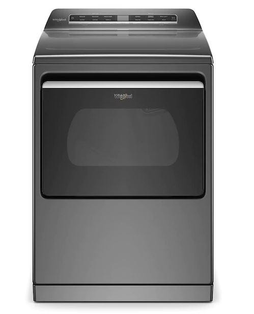 Whirlpool 7.4 cu. ft. Top Load Electric Dryer with Advanced Moisture Sensing WED8127LC-Chrome Shadow