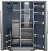 Maytag 36-inch Wide Counter-Depth Side-by-Side Refrigerator with Arctic Blue Interior - 20.6 Cu. Ft. MRSC6636RZ