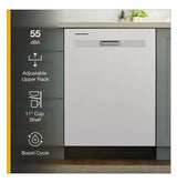 Whirlpool 55 dBA Quiet Dishwasher with Adjustable Upper Rack WDP560HAMW