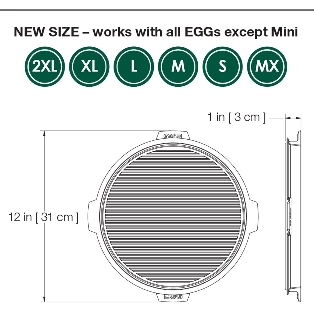 Dual-Sided Cast Iron Plancha Griddle BGE-120137