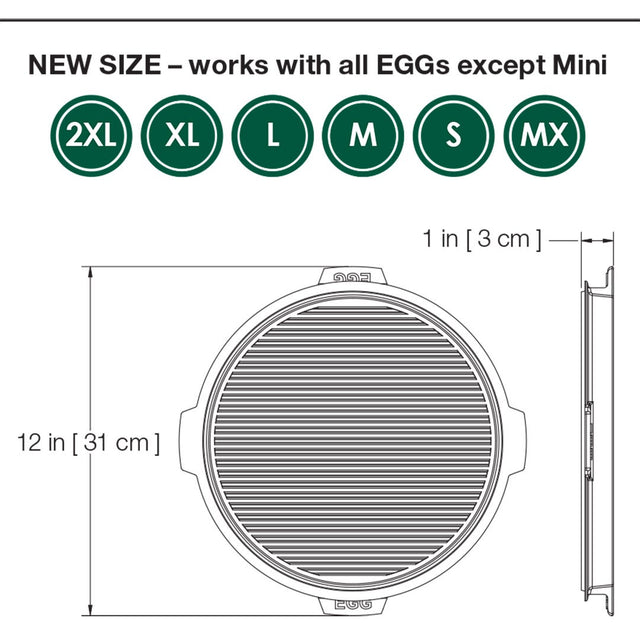 Dual-Sided Cast Iron Plancha Griddle BGE-120137