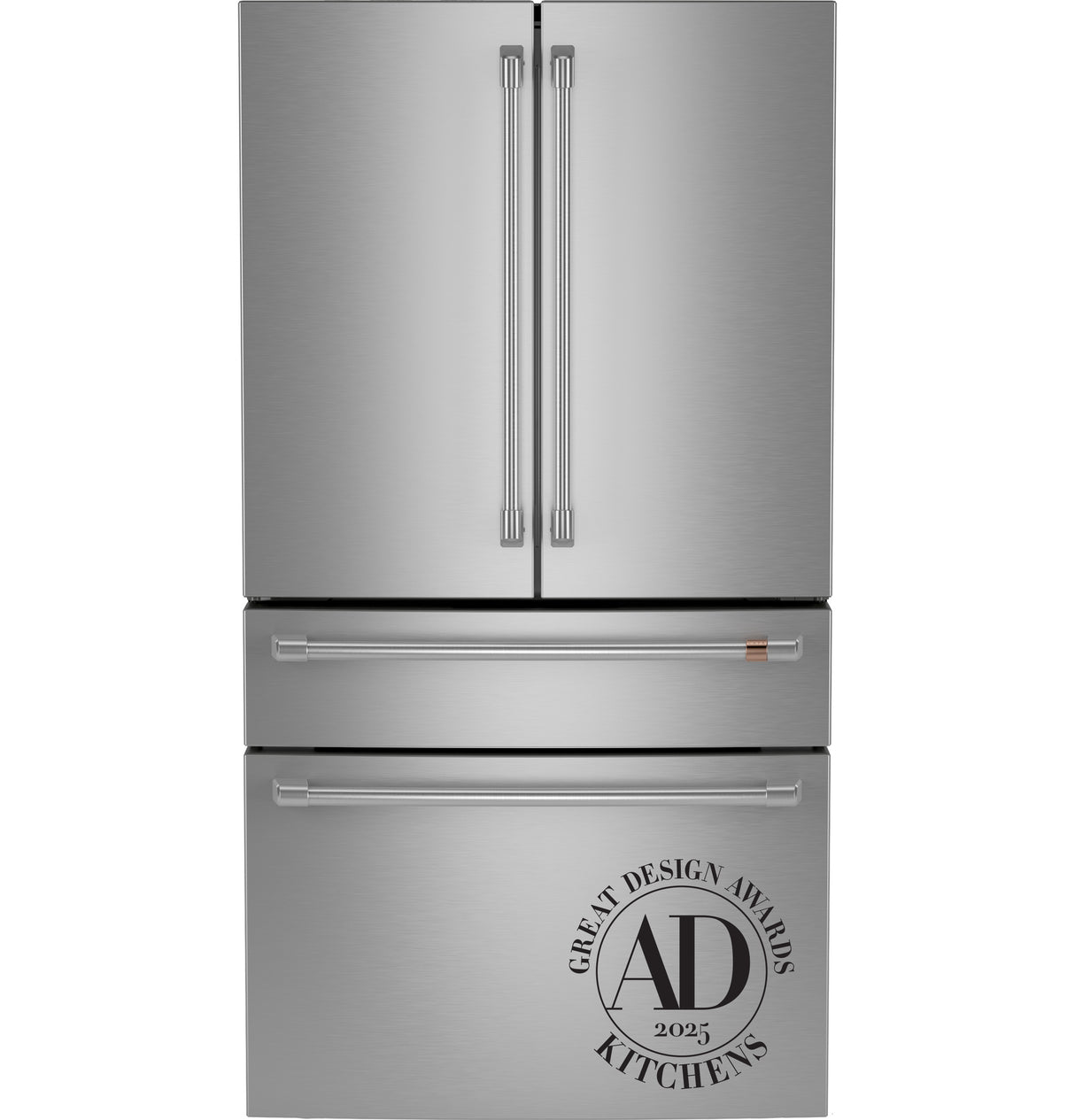 Café™ ENERGY STAR® 23.2 Cu. Ft. Smart Counter-Depth 4-Door French-Door Refrigerator With Dual-Dispense AutoFill Pitcher CJE23DP2WS1