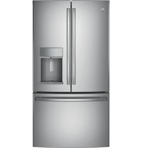 GE Profile Series 22.2 Cu. Ft. Counter-Depth French-Door Refrigerator with Door In Door and Hands-Free AutoFill PYD22KYNFS