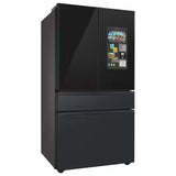 Samsung Bespoke 36 in. 29 cu. ft. Standard Depth 4-Door Charcoal Glass/Matte Black French Door Smart Refrigerator w/Family Hub RF29BB89008M
