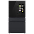 Samsung Bespoke 36 in. 29 cu. ft. Standard Depth 4-Door Charcoal Glass/Matte Black French Door Smart Refrigerator w/Family Hub RF29BB89008M