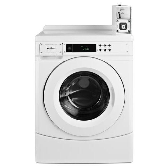 Whirlpool 27" Commercial High-Efficiency Energy Star-Qualified Front-Load Washer Featuring Factory-Installed Coin Drop with Coin Box CHW9150GW