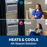 GE® 8,000 BTU Smart Heat/Cool Electronic Window Air Conditioner for Medium Rooms up to 350 sq. ft. AWGH08WWF