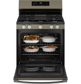 GE® 30" Free-Standing Gas Convection Range with No Preheat Air Fry and EasyWash™ Oven Tray GGF600AVES