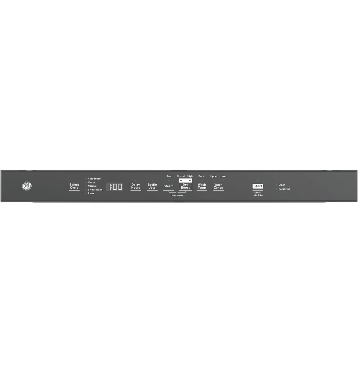 GE Fingerprint Resistant Top Control with Stainless Steel Interior Dishwasher with Sanitize Cycle GDP670SGVBB