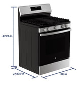 GE® 30" Free-Standing Gas Range GGF500PVSS