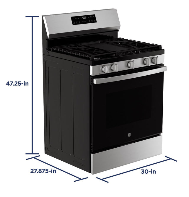 GE® 30" Free-Standing Gas Range GGF500PVSS