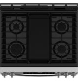 GE® 30" Slide-In Front Control Gas Range with Crisp Mode GGS500SVSS