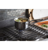 GE Profile™ 36" Built-In Tri-Ring Gas Cooktop with 5 Burners and Included Extra-Large Integrated Griddle PGP9036SLSS