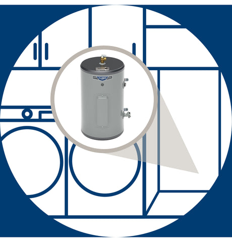 GE® 10 Gallon Electric Point of Use Water Heater GE10P08BAW