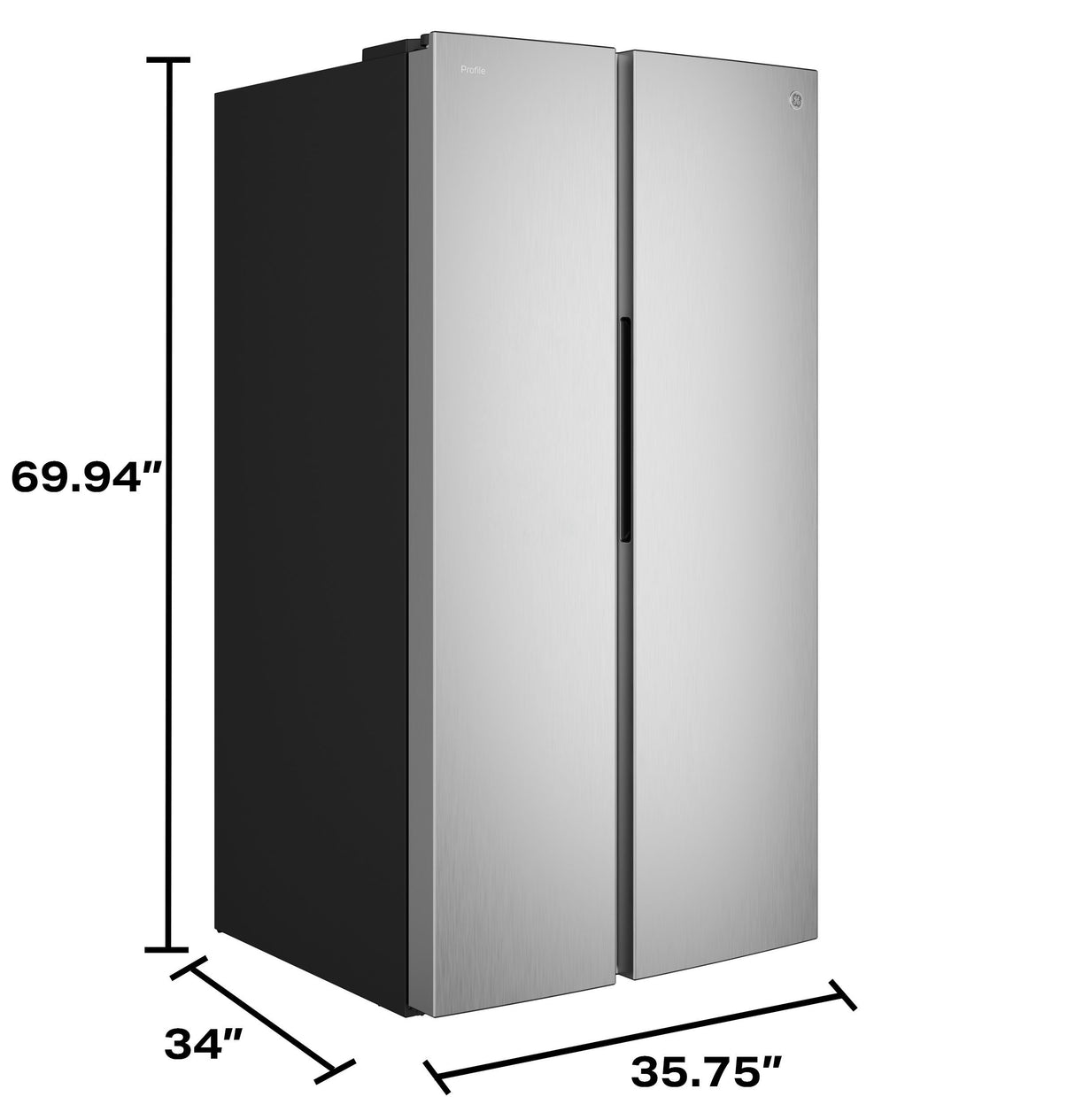 GE Profile™ ENERGY STAR® 29 Cu. Ft. Side-By-Side Refrigerator with Dual-Dispense AutoFill Pitcher and CustomSize™ POE29QYYFS